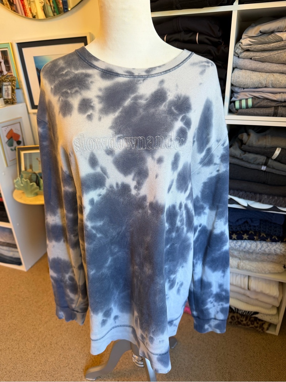 Original Use Washed Light Blue Crewneck Sweatshirt